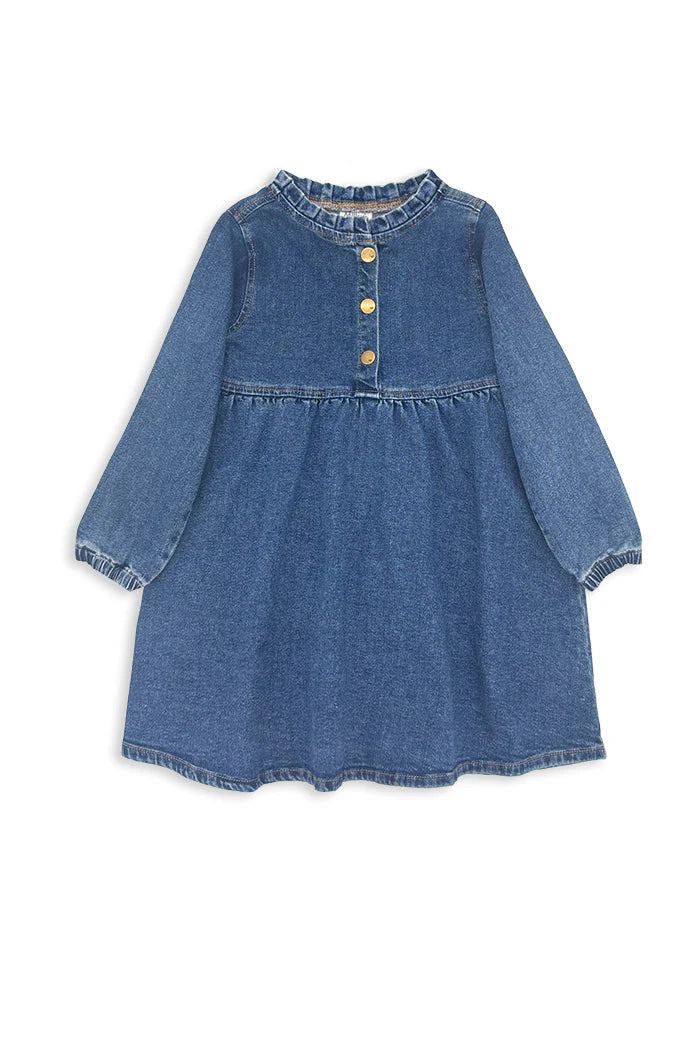 MILKY MID WASH DENIM DRESS