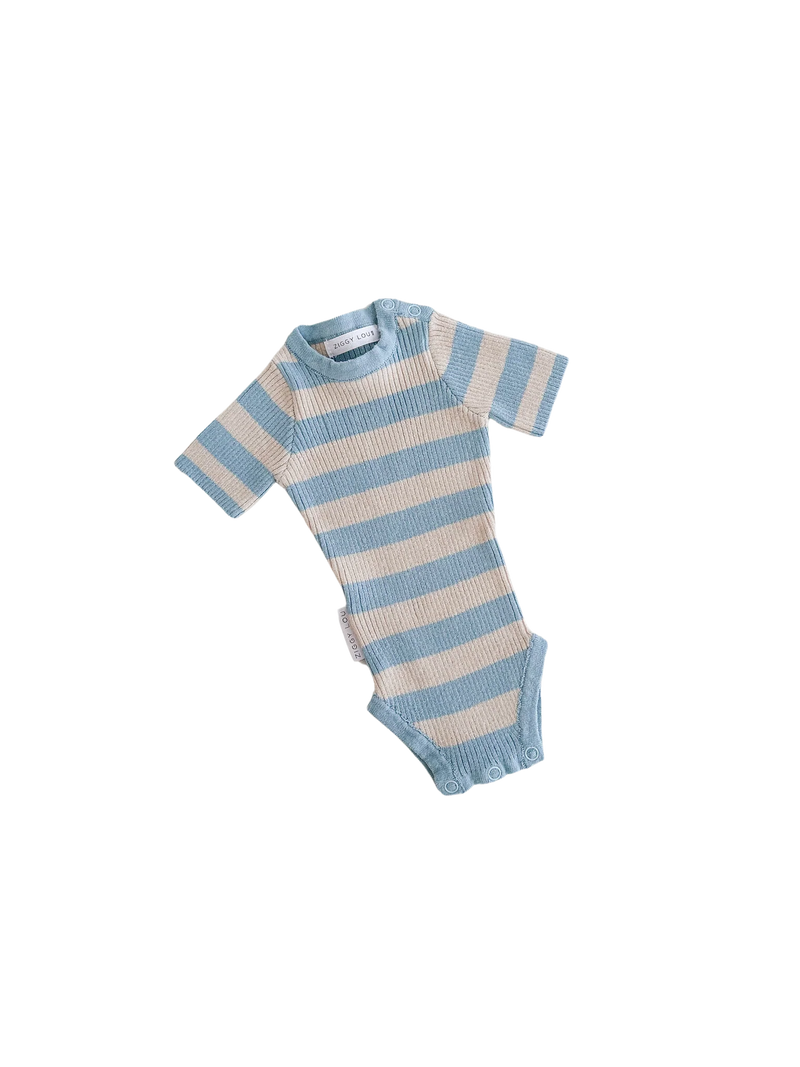 ZIGGY LOU SUMMER RIBBED BODYSUIT LAKE