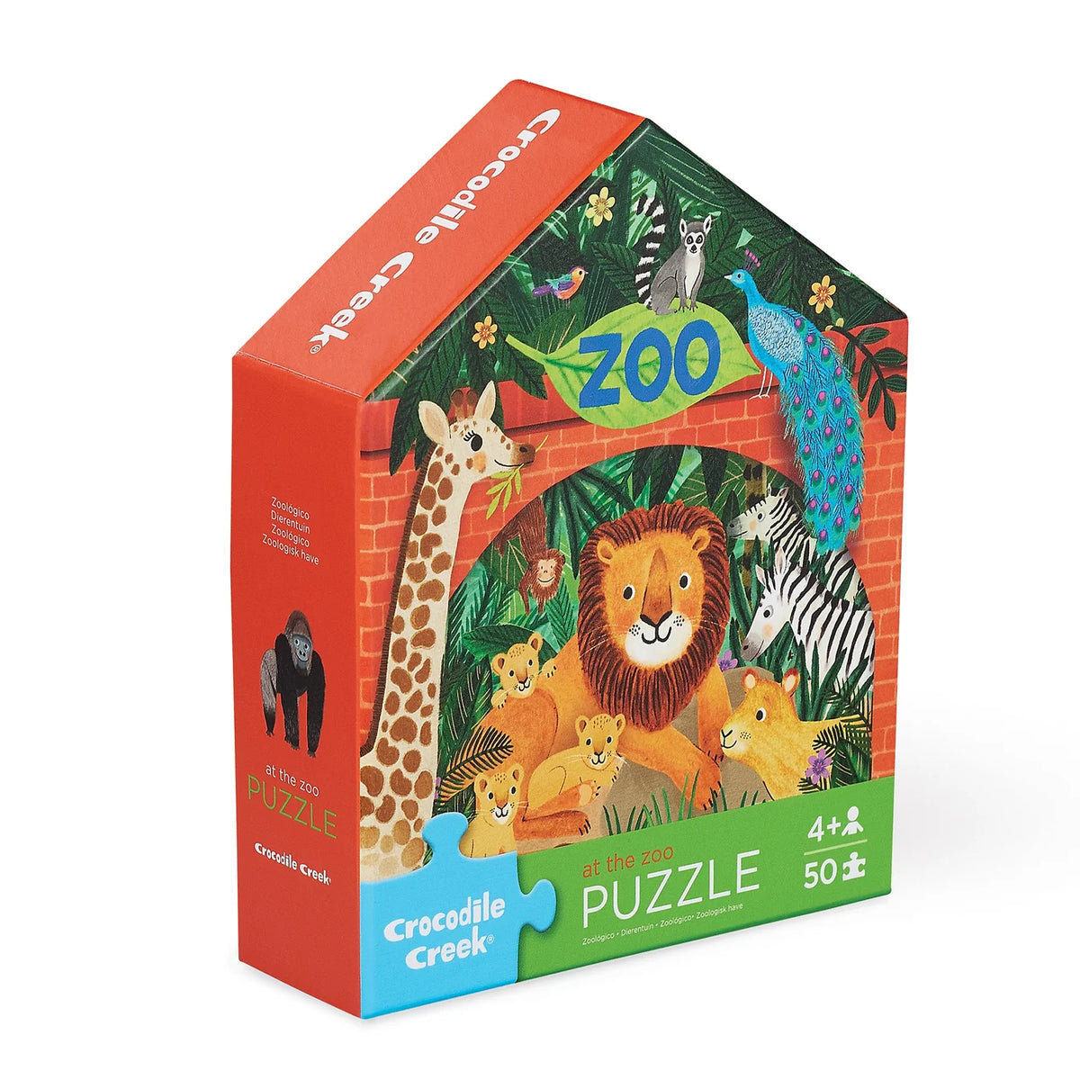CROCODILE CREEK FLAT HOUSE PUZZLE 50PC - ZOO