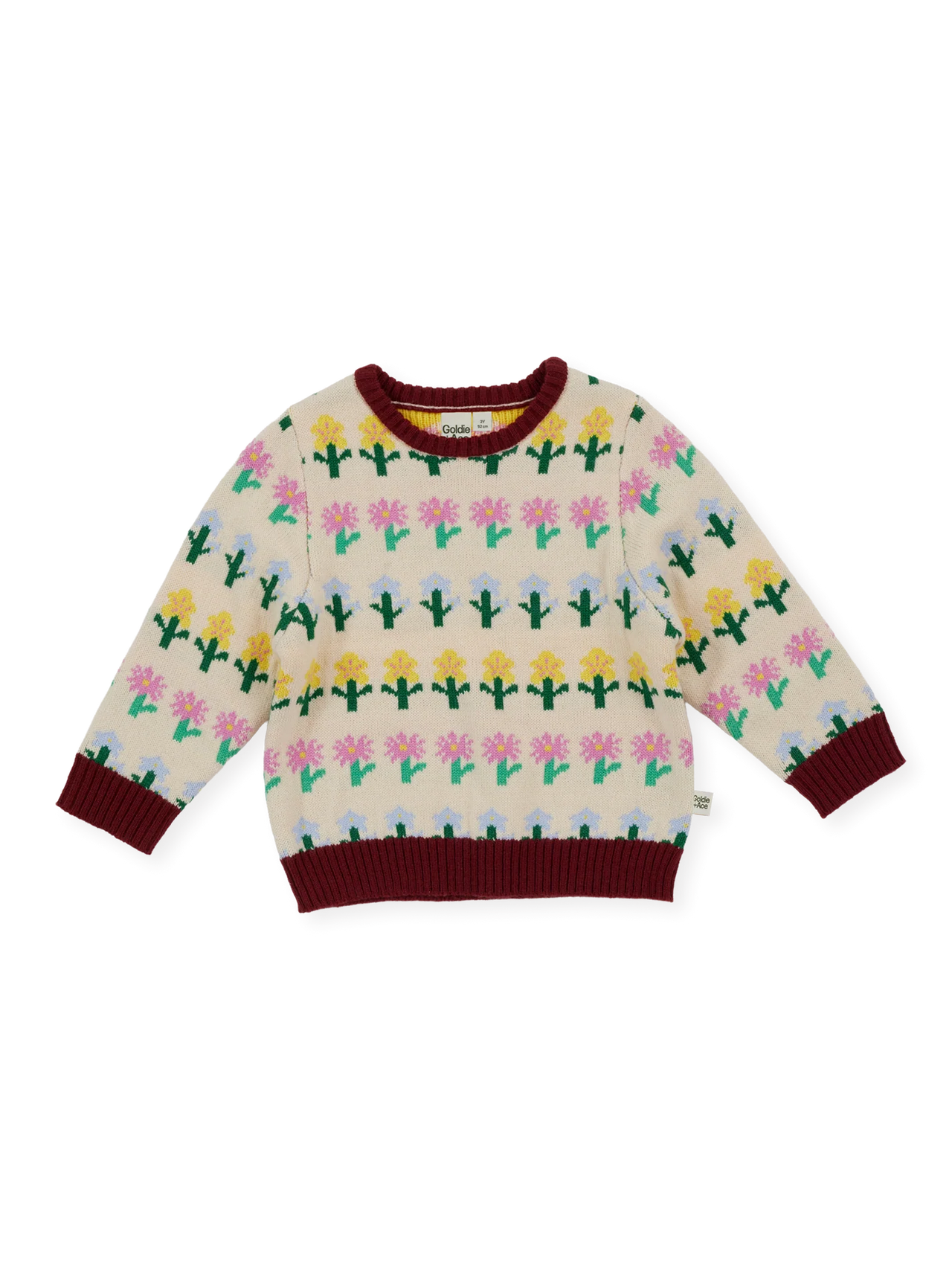 GOLDIE & ACE FLOWER GARDEN KNIT JUMPER