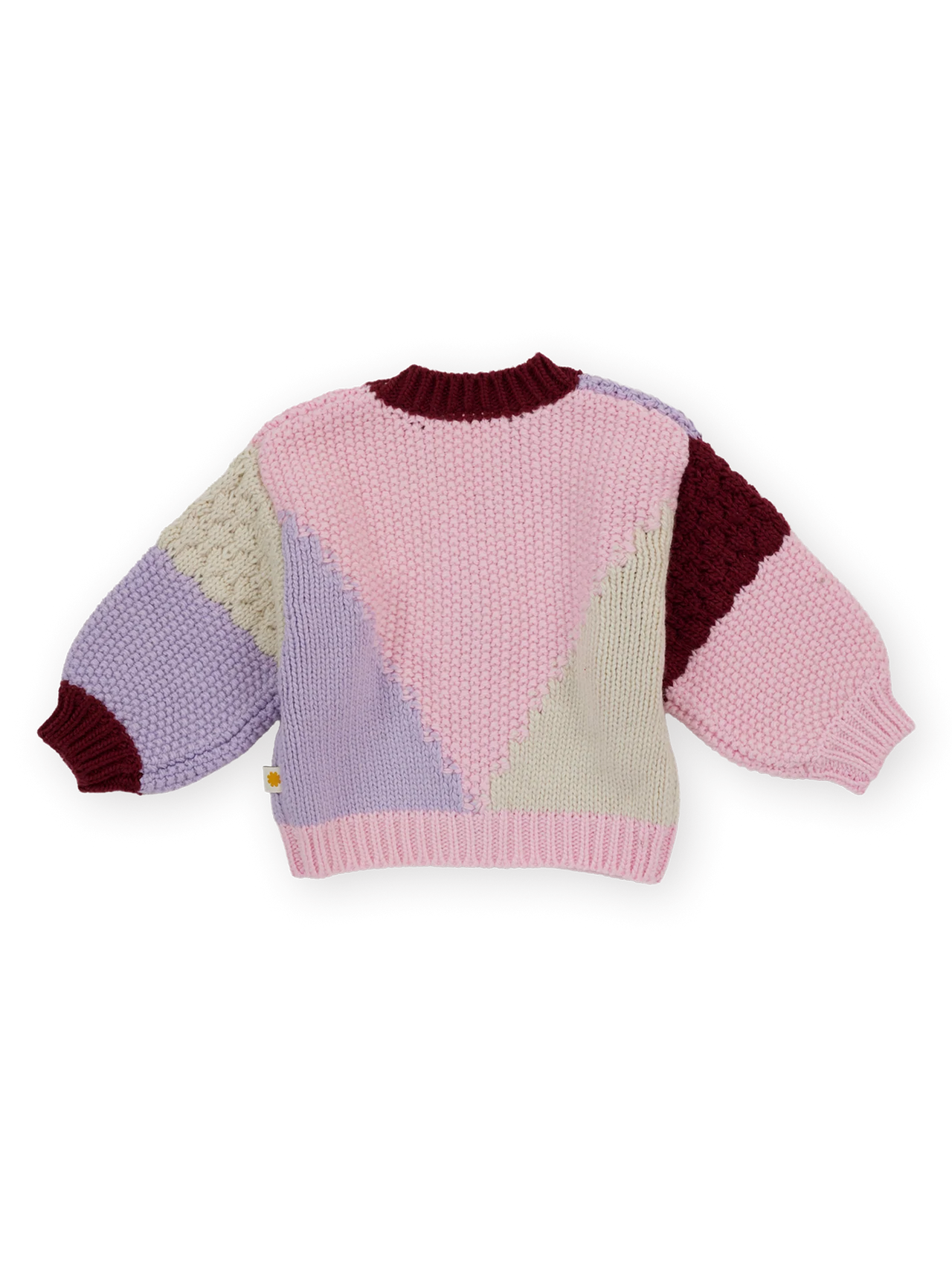 GOLDIE & ACE COLOUR BLOCK KNIT CARDIGAN PINK/PURPLE
