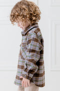 MILKY EARTH CHECK OVERSHIRT