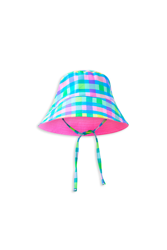 MILKY PICNIC CHECK SWIM HAT