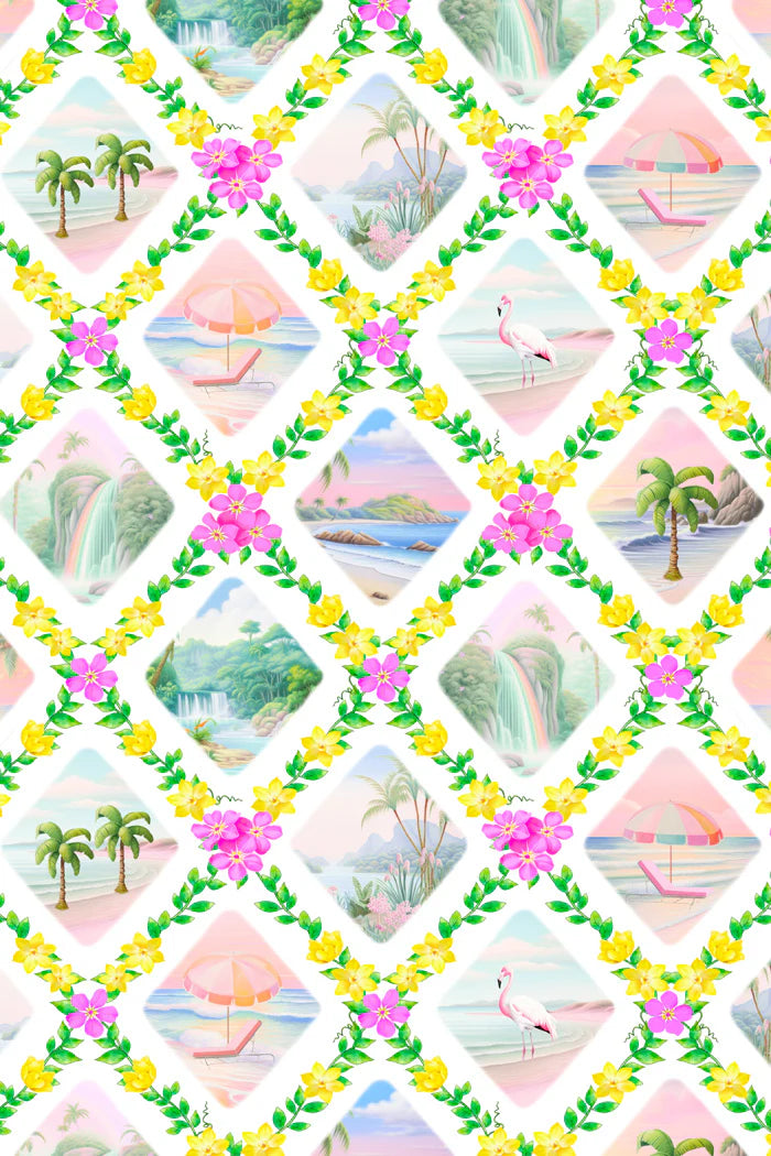 MILKY ALOHA LONG SLEEVE SWIMSUIT