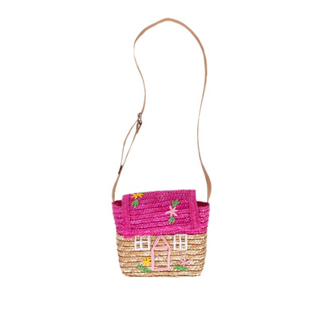 ACORN LA MAISON STRAW BAG - NAT/PINK
