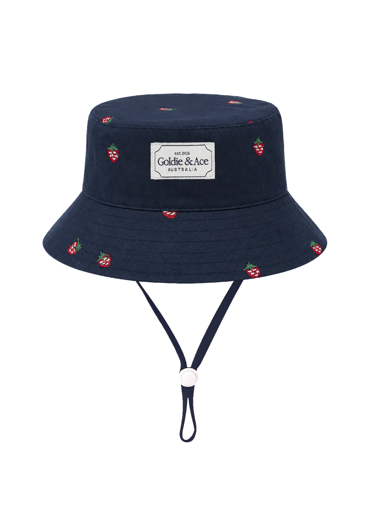 GOLDIE & ACE MINI STRAWBERRY EMBROIDERED BUCKET HAT