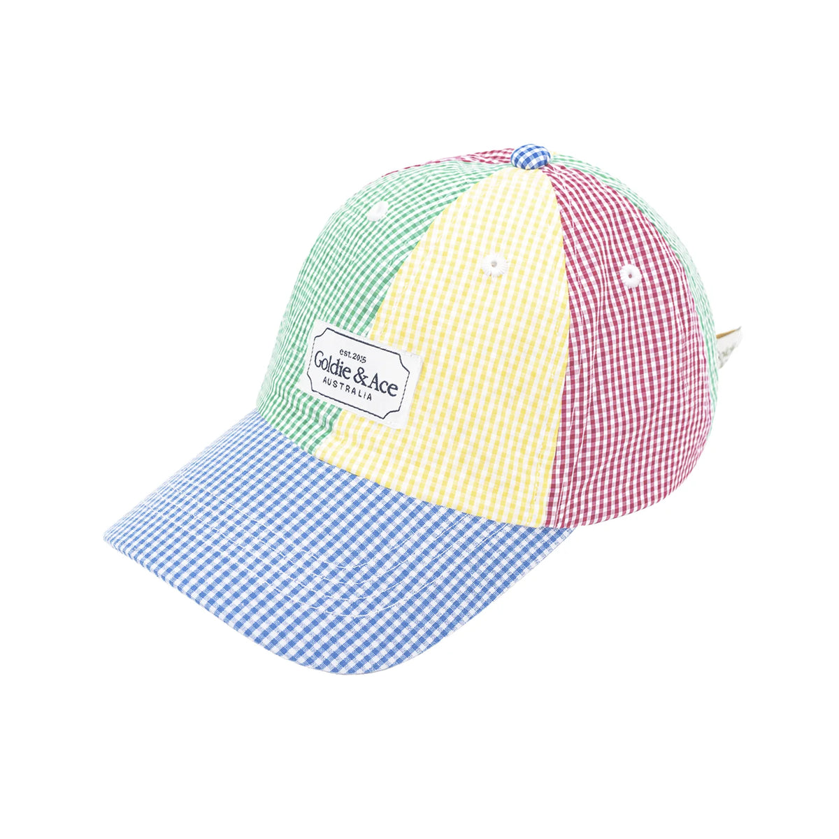 GOLDIE & ACE GIMGHAM COLOUR BLOCK CAP