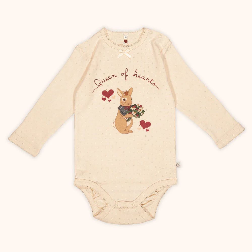 CHABIL QUEEN OF HEARTS LONG SLEEVE ONESIE