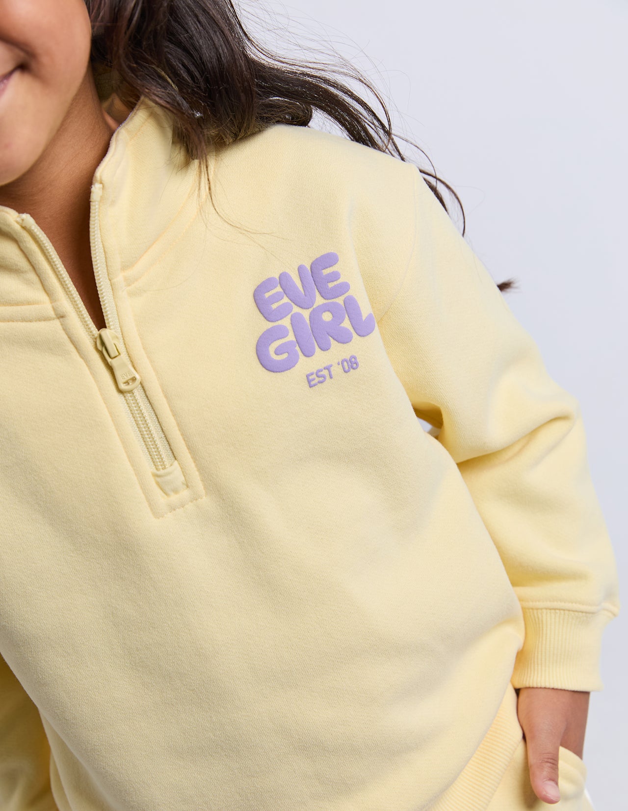 EVE GIRL SPORTS CLUB 1/4 ZIP LEMON