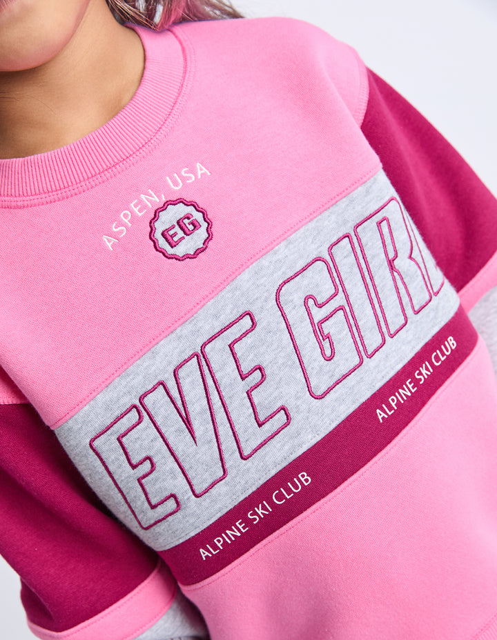 EVE GIRL ALPINE PANELLED CREW