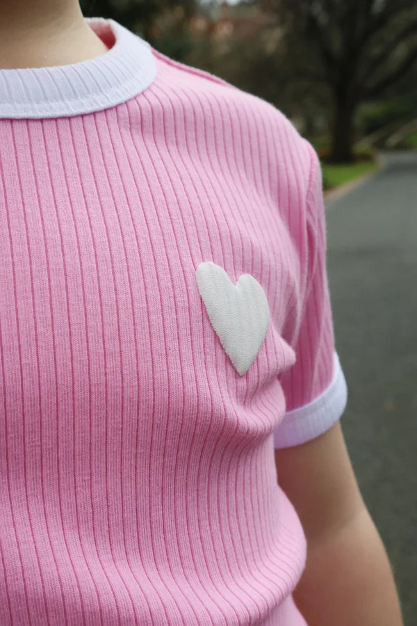 MILKY BONBON RIB TEE PINK