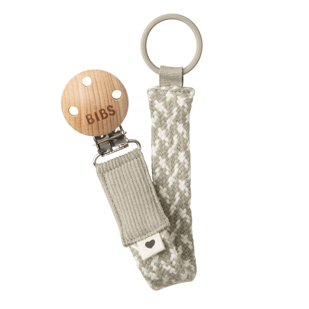BIBS PACIFIER CLIP - IVORY/SAND