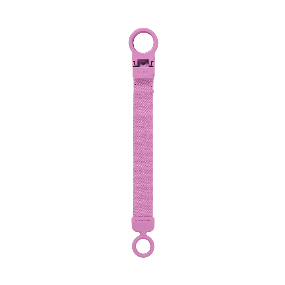 BIBS PACIFIER CLIP LOOP - BUBBLEGUM