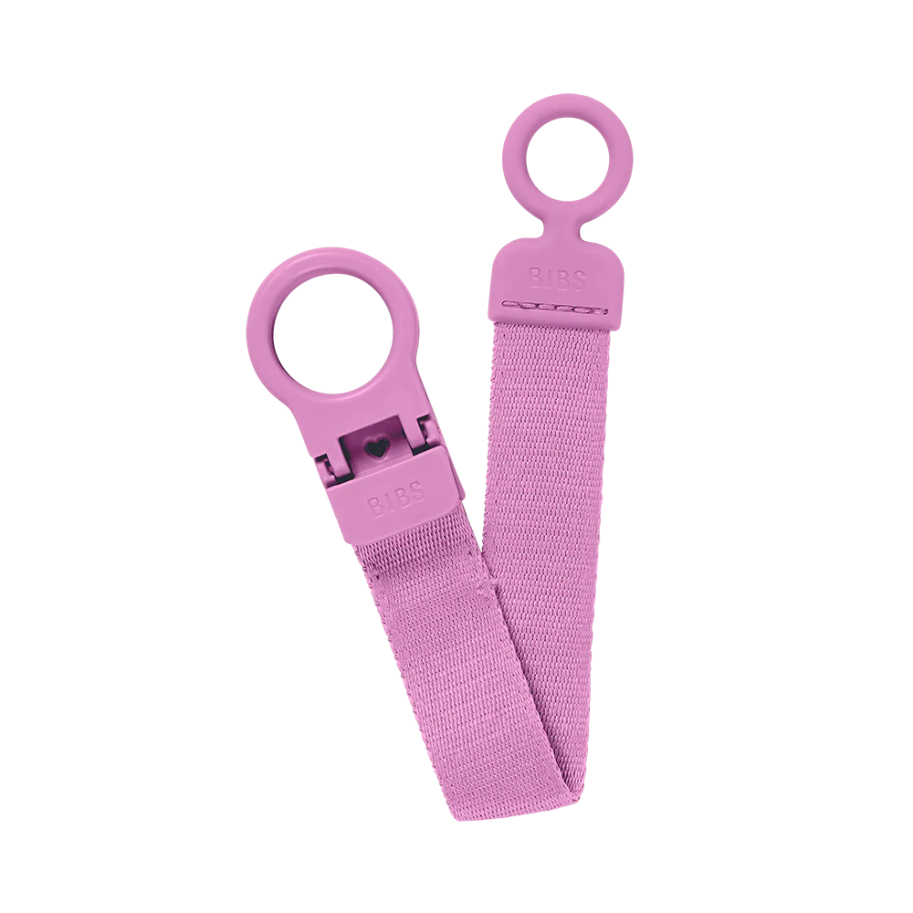 BIBS PACIFIER CLIP LOOP - BUBBLEGUM