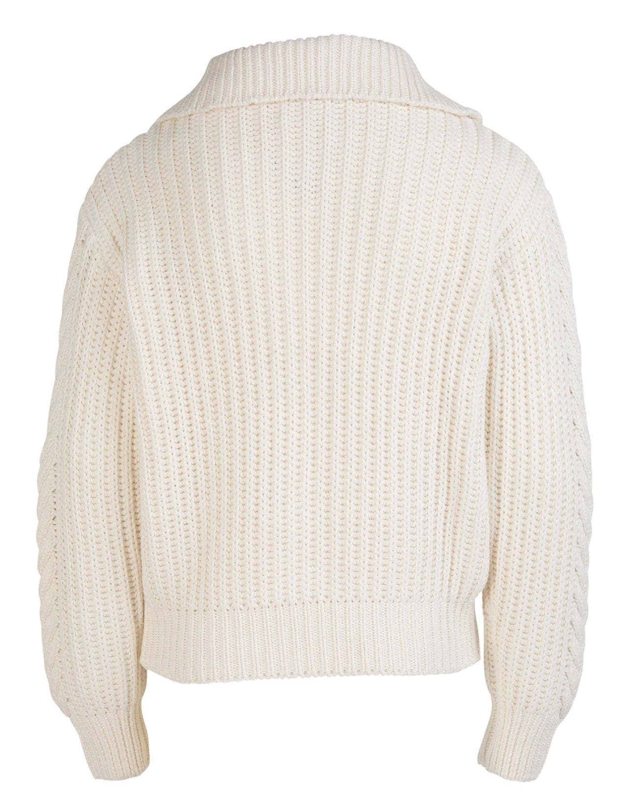 EVE GIRL DAHLIA 1/4 ZIP KNIT VINTAGE WHITE