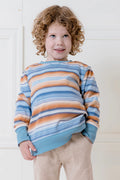 MILKY OMBRE STRIPE FLEECE SWEAT