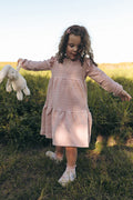 MILKY ROSE CHECK FRILL DRESS