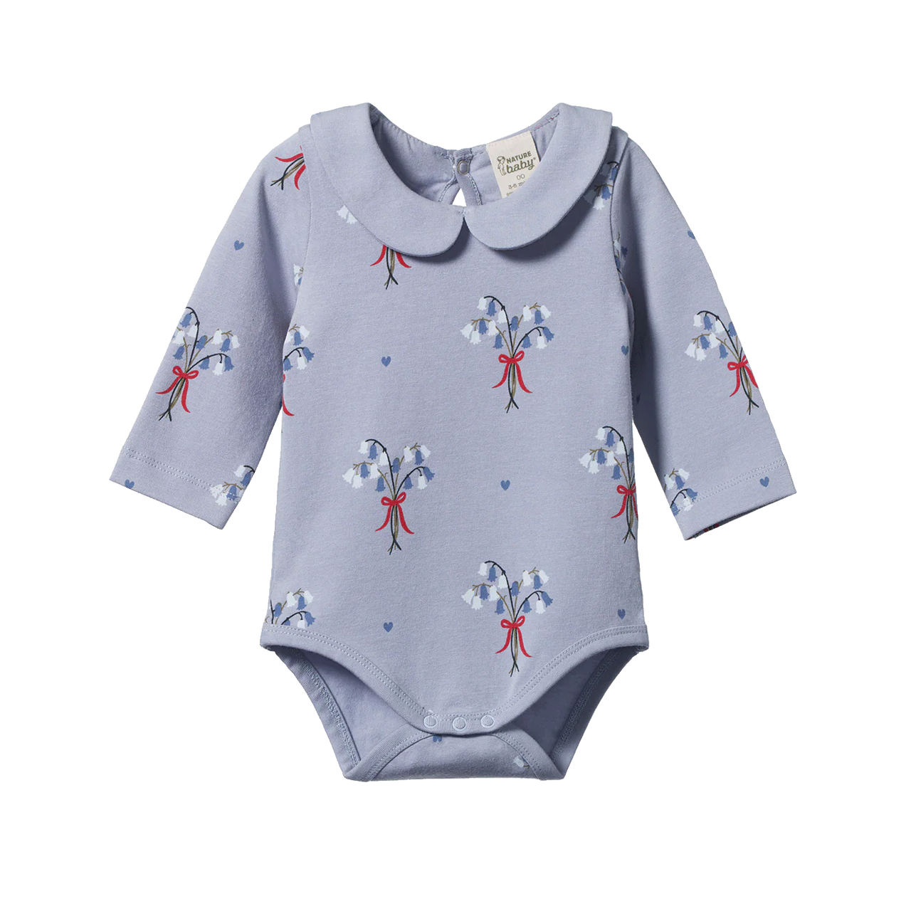 NATURE BABY AGNES BODYSUIT BLUEBELLE