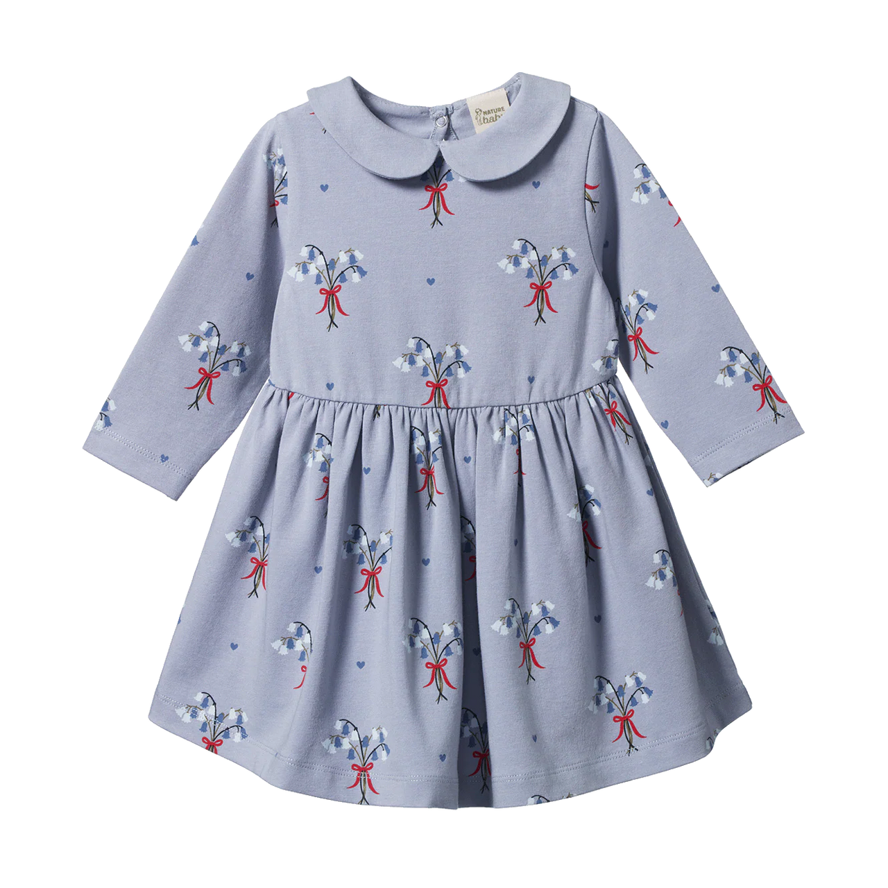 NATURE BABY AGNES DRESS BLUEBELLE