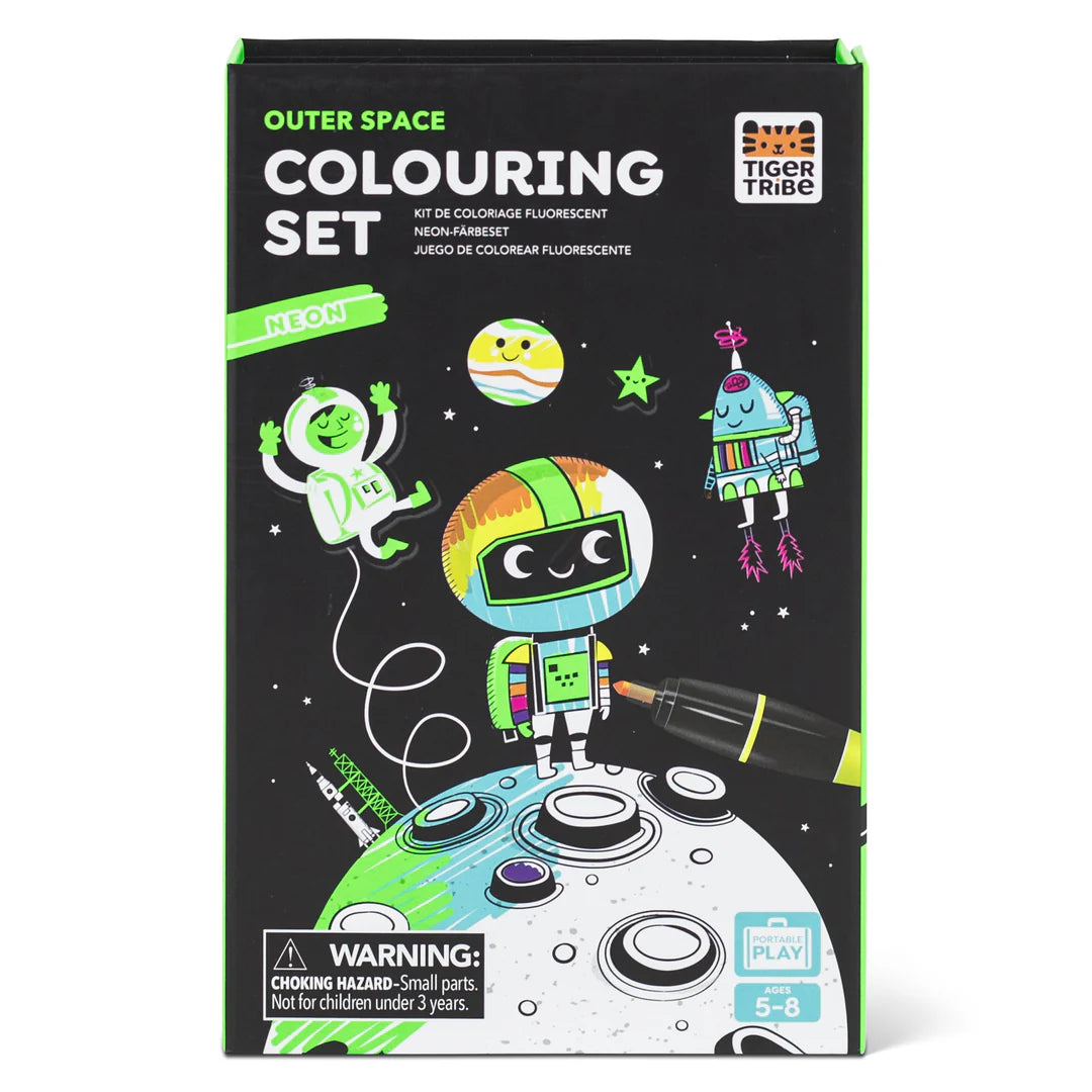 NEON COLOURING SET - OUTER SPACE
