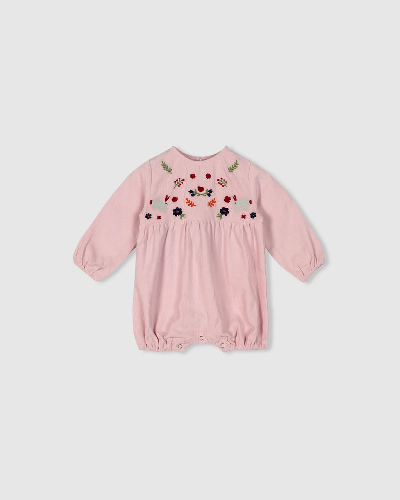 ALEX & ANT BUNNY PLAYSUIT - HAPPY PINK