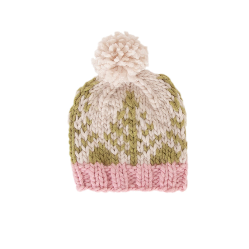 ACORN FOREST BEANIE GREEN/PINK