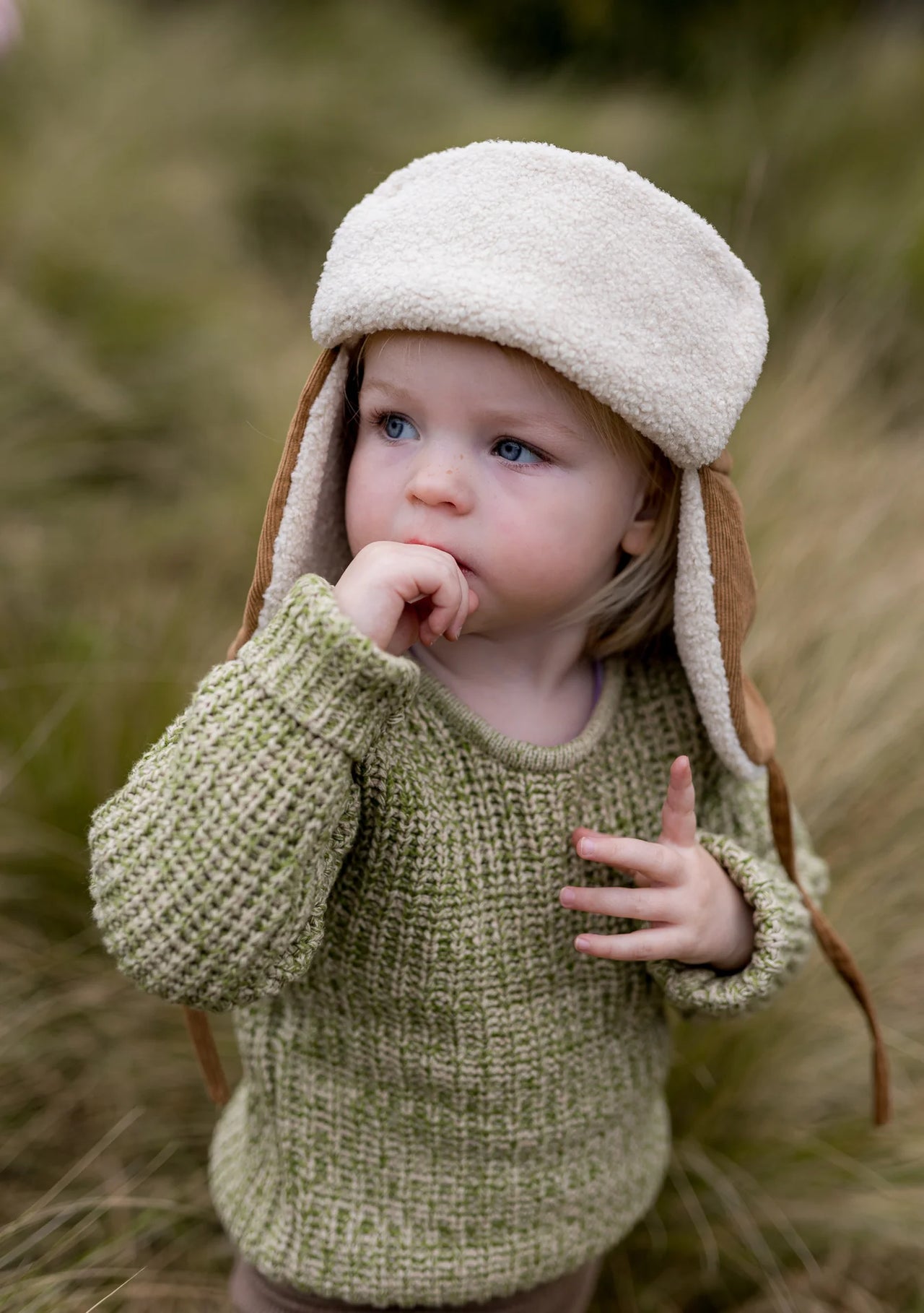 ACORN AVIATOR CORD BEANIE CHESTNUT