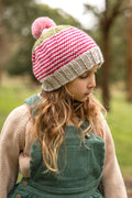 ACORN HORIZON BEANIE PINK STRIPE