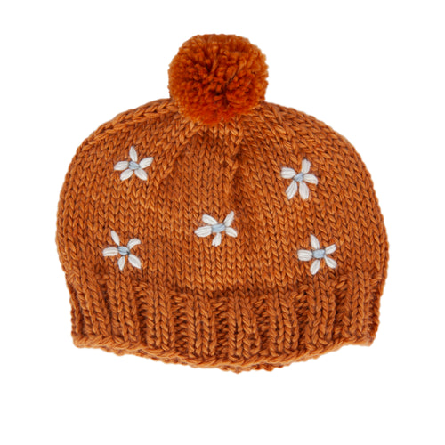 ACORN DAISY BEANIE CARAMEL