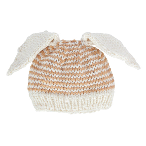 ACORN FLOPSY BEANIE TAN AND CREAM