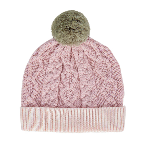 ACORN AUGUST MERINO BEANIE DUSTY PINK