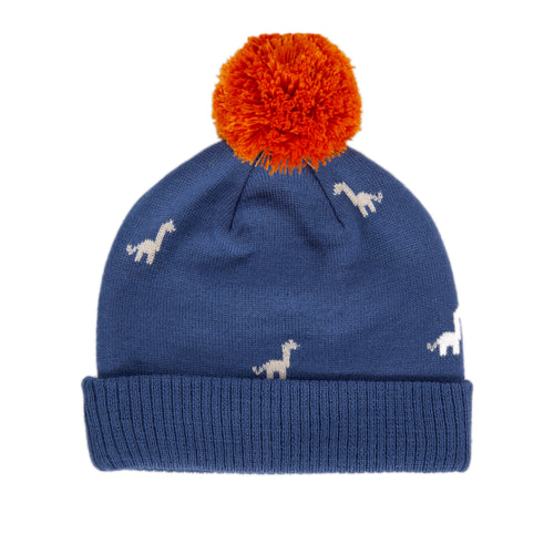 ACORN BRONTOSAURUS MERINO BEANIE BLUE