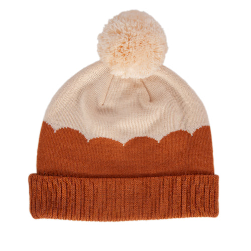 ACORN SCALLOPED MERINO BEANIE CARAMEL