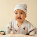 WILSON & FRENCHY FLOWER POP ORGANIC KNITTED JACQUARD HAT