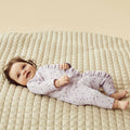 WILSON & FRENCHY ORG LULU DAISY WAFFLE RUFFLE ZIPSUIT