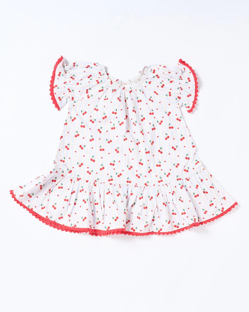 WALNUT ALEXA DRESS - CHERRY