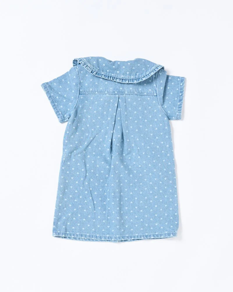 WALNUT AMOUR DRESS - DENIM HEARTS