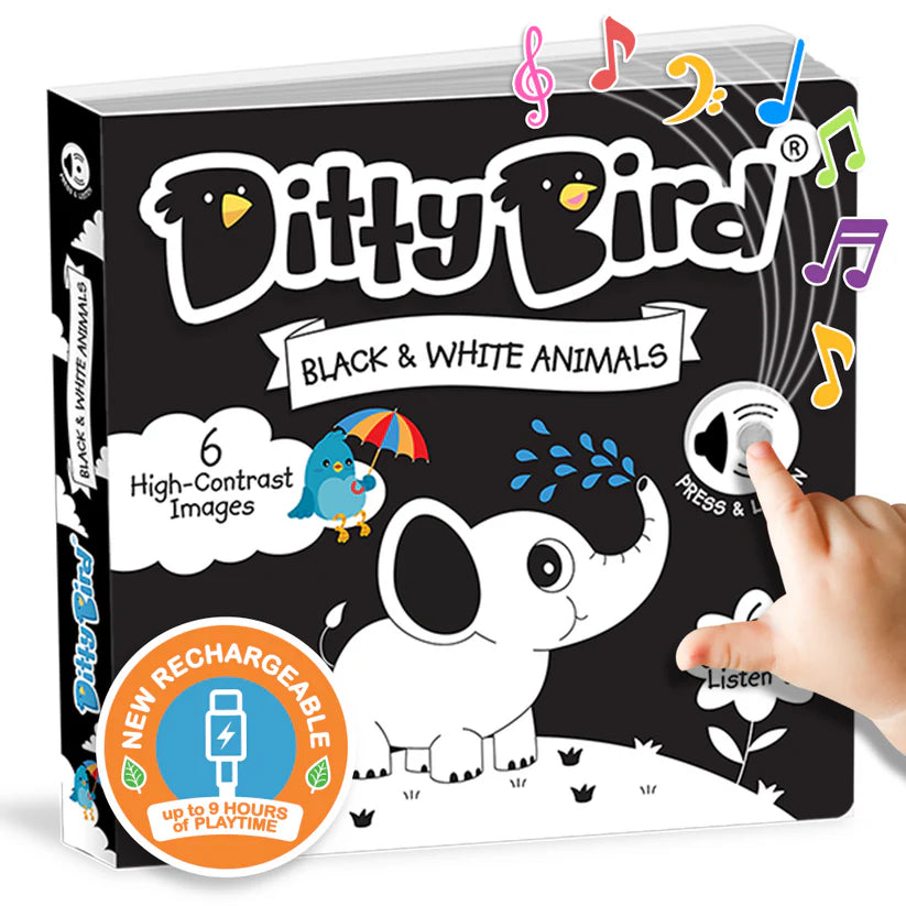 DITTY BIRD BOOKS BLACK & WHITE ANIMALS
