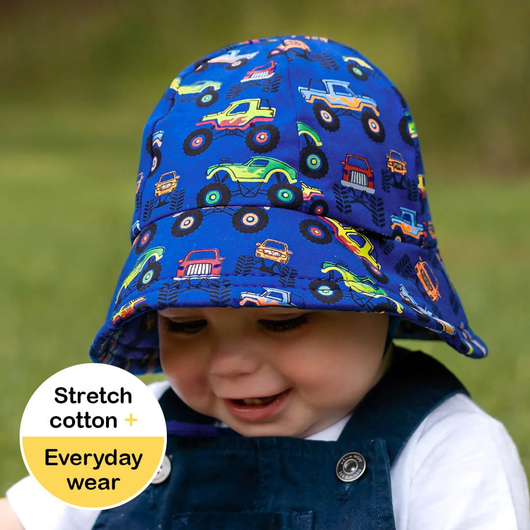 BEDHEAD TODDLER BUCKET SUN HAT MONSTERTRUCK