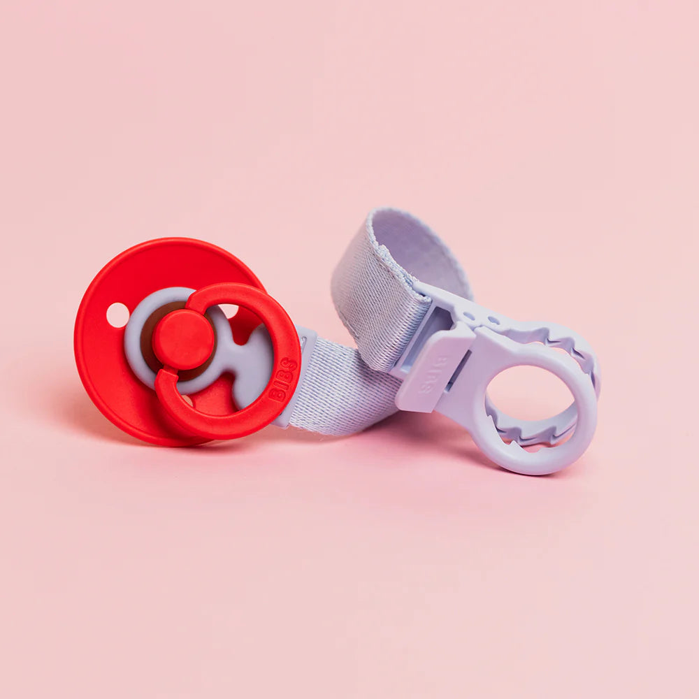 BIBS PACIFIER CLIP LOOP - DUSTY BLUE