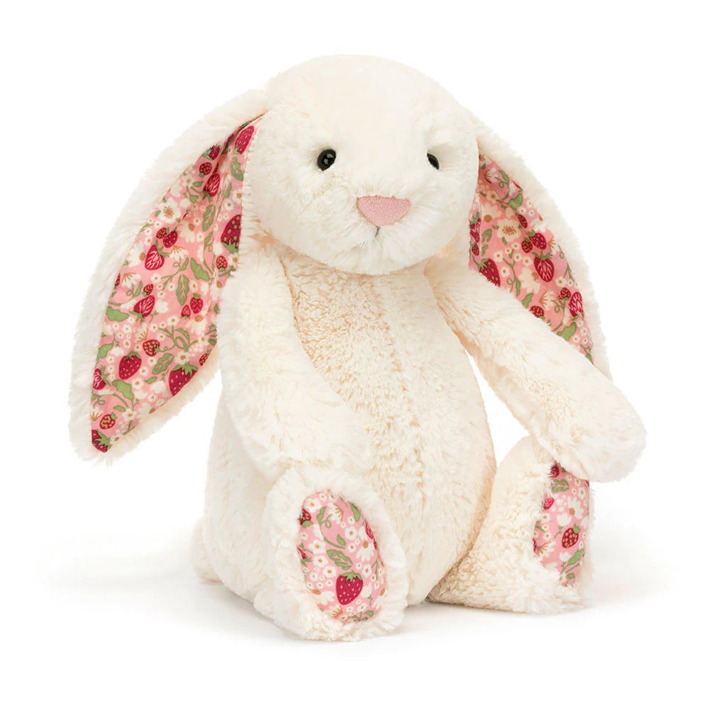 JELLYCAT BLOSSOM CREAM BUNNY SMALL- BERRY