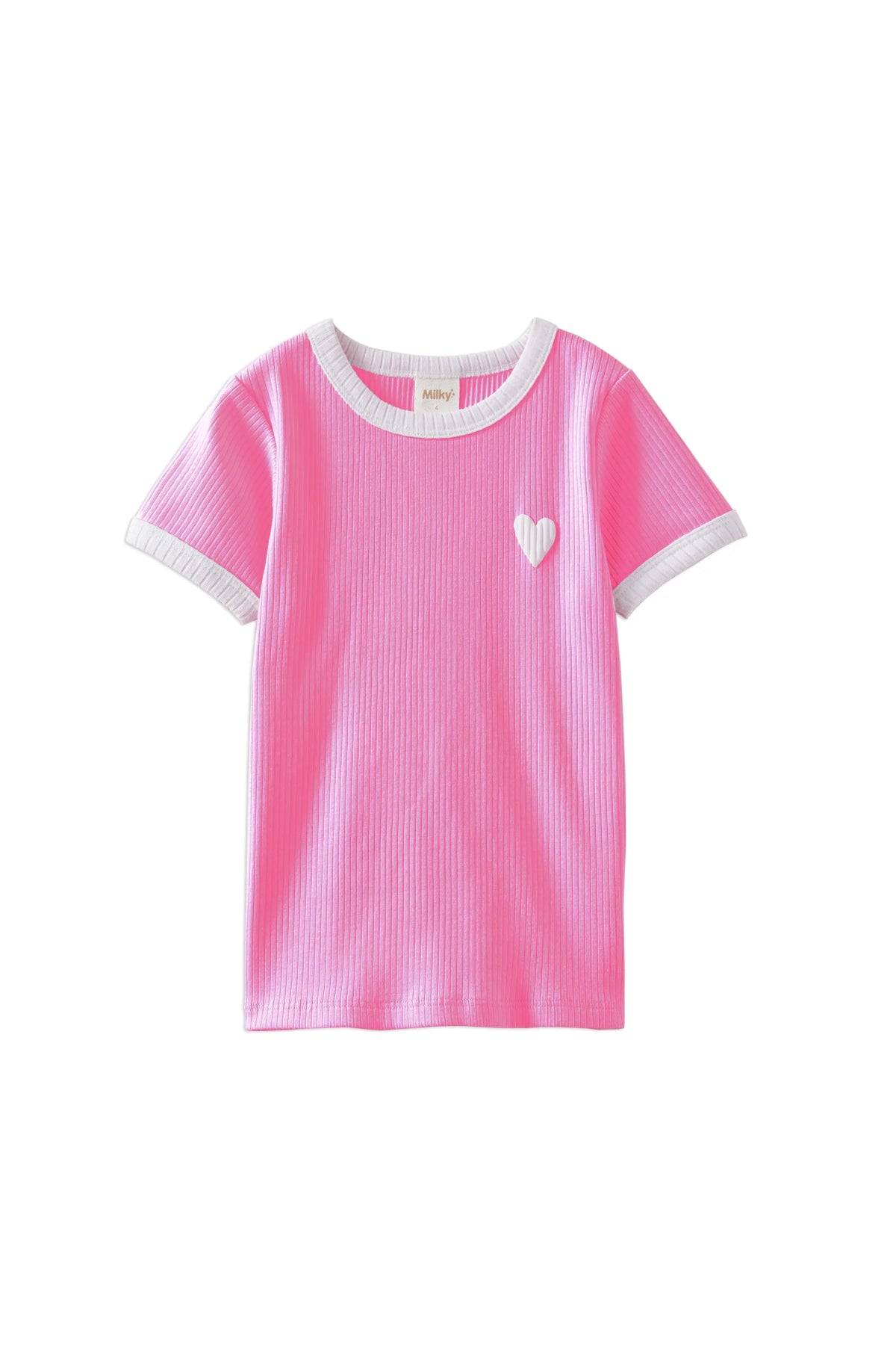 MILKY BONBON RIB TEE PINK
