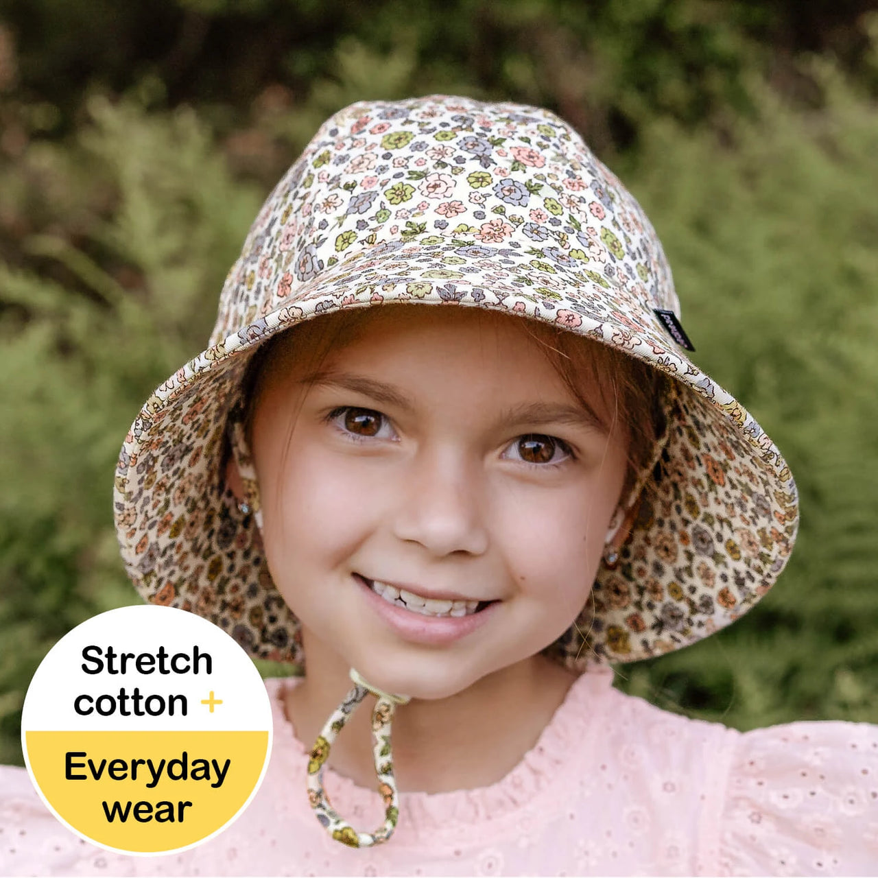 BEDHEAD PONYTAIL BUCKET HAT - FLORET