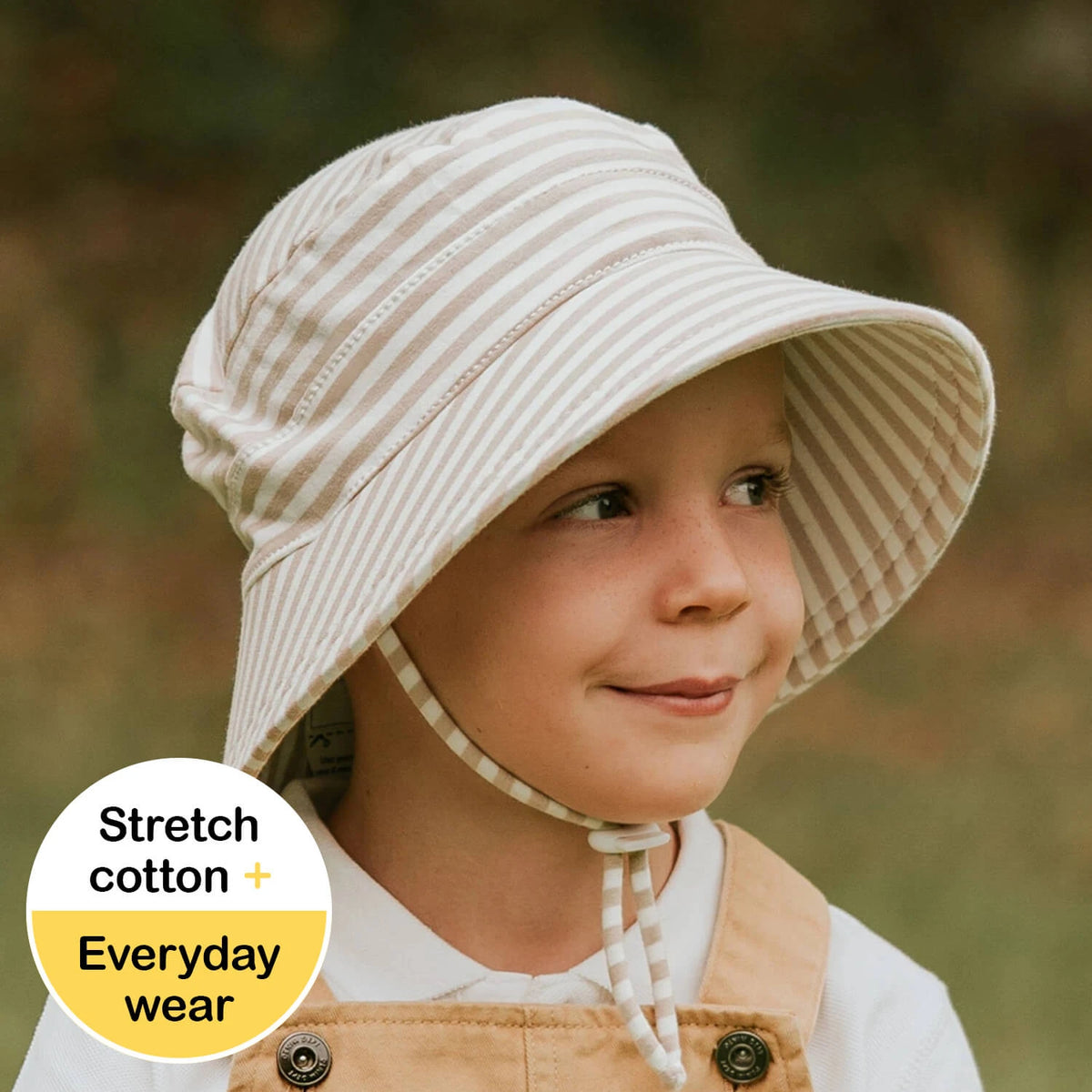 BEDHEAD CLASSIC BUCKET HAT NATURAL STRIPE