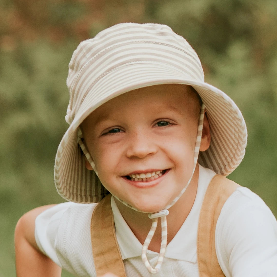BEDHEAD CLASSIC BUCKET HAT NATURAL STRIPE