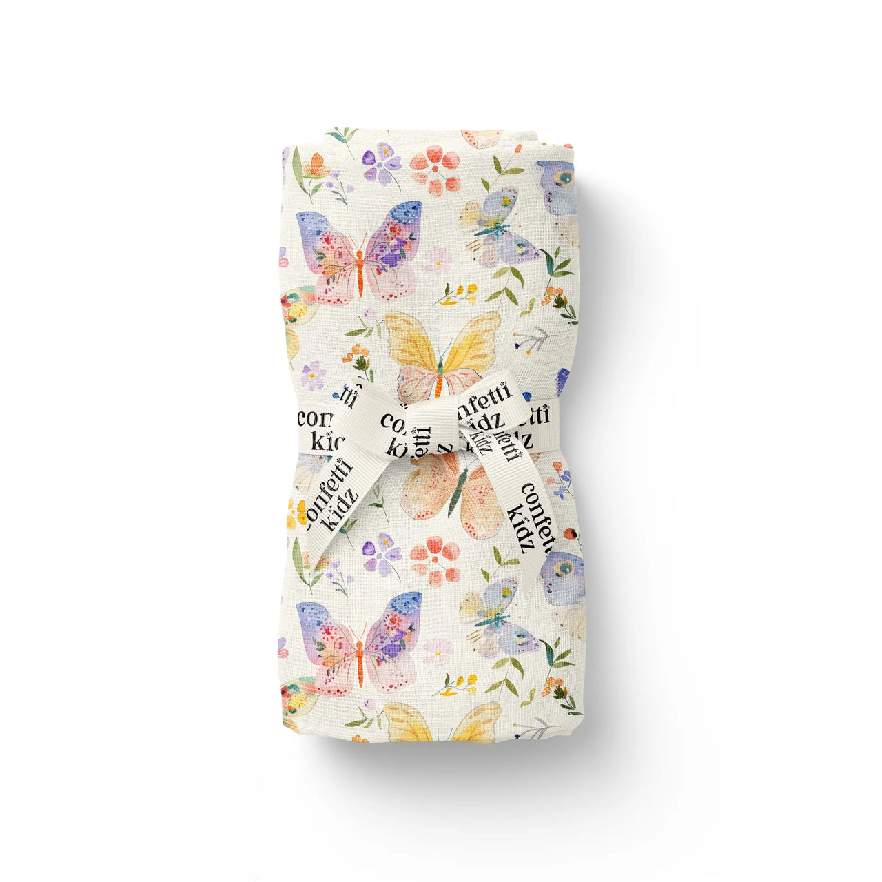 CONFETTI KIDZ MUSLIN SWADDLE - BUTTERFLY BLOOMS