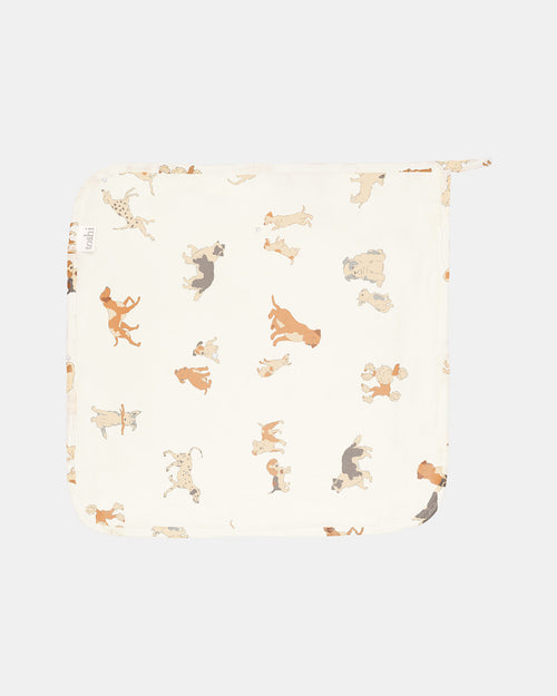 TOSHI BABY WASHCLOTH MUSLIN-2PCS/PUPPY LOVE