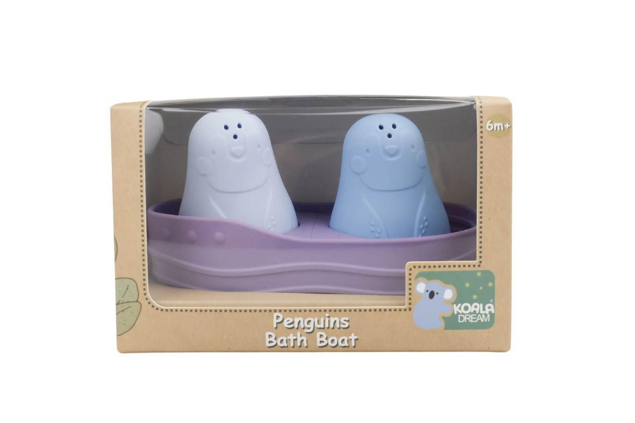 SILICONE PENGUINS BATH BOAT