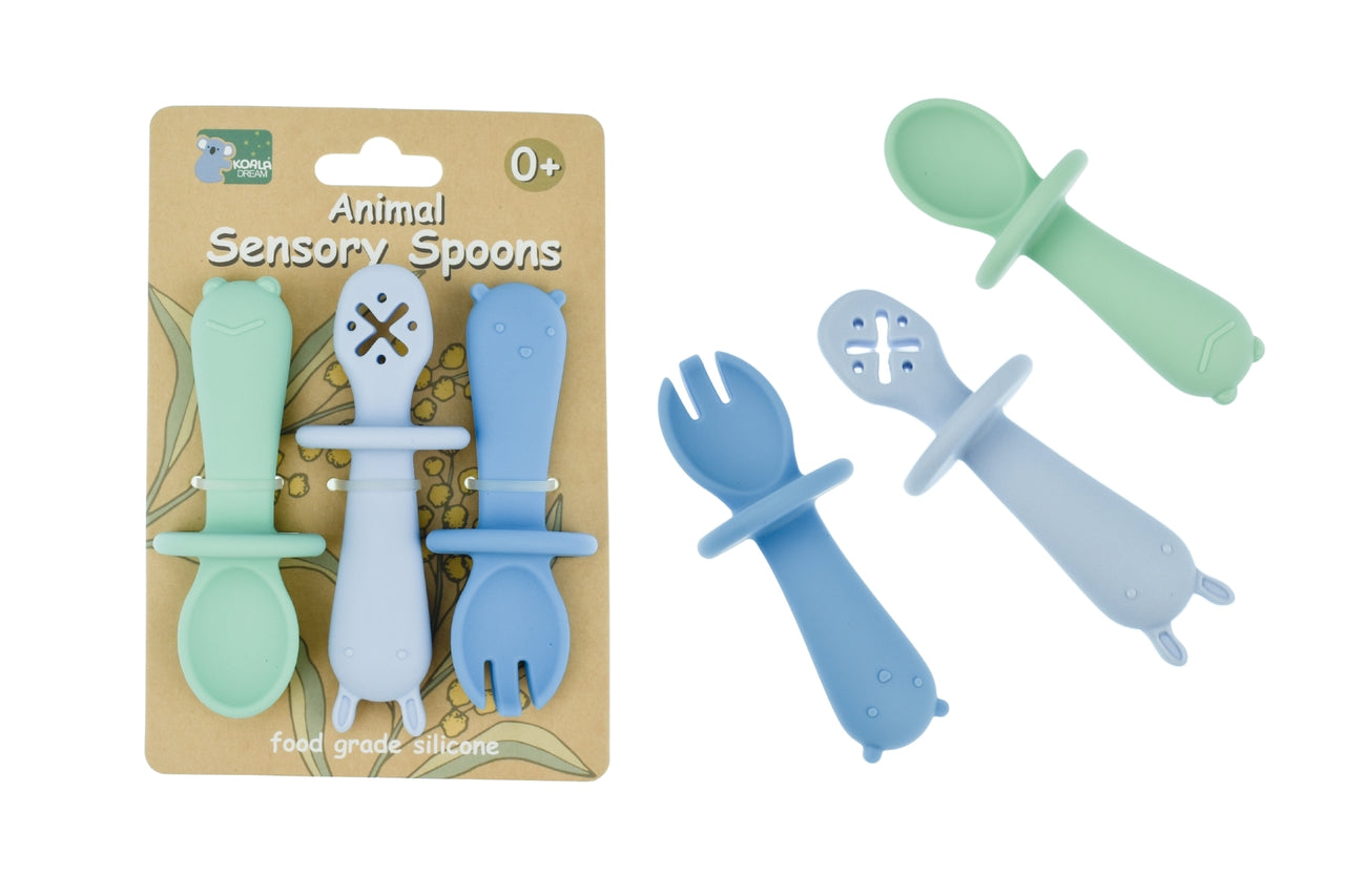 SILICONE ANIMAL SENSORY SPOONS