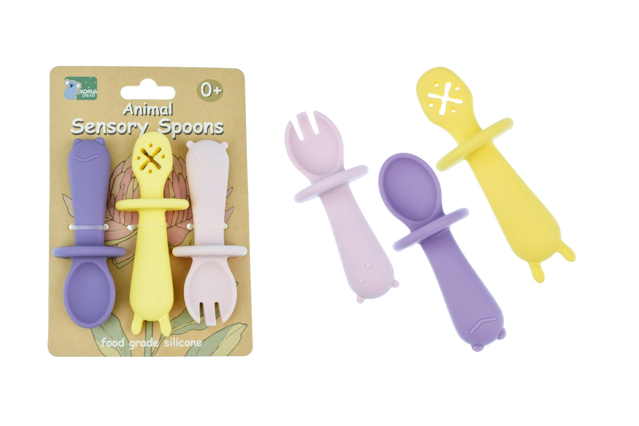 SILICONE ANIMAL SENSORY SPOONS